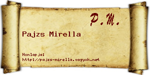 Pajzs Mirella névjegykártya